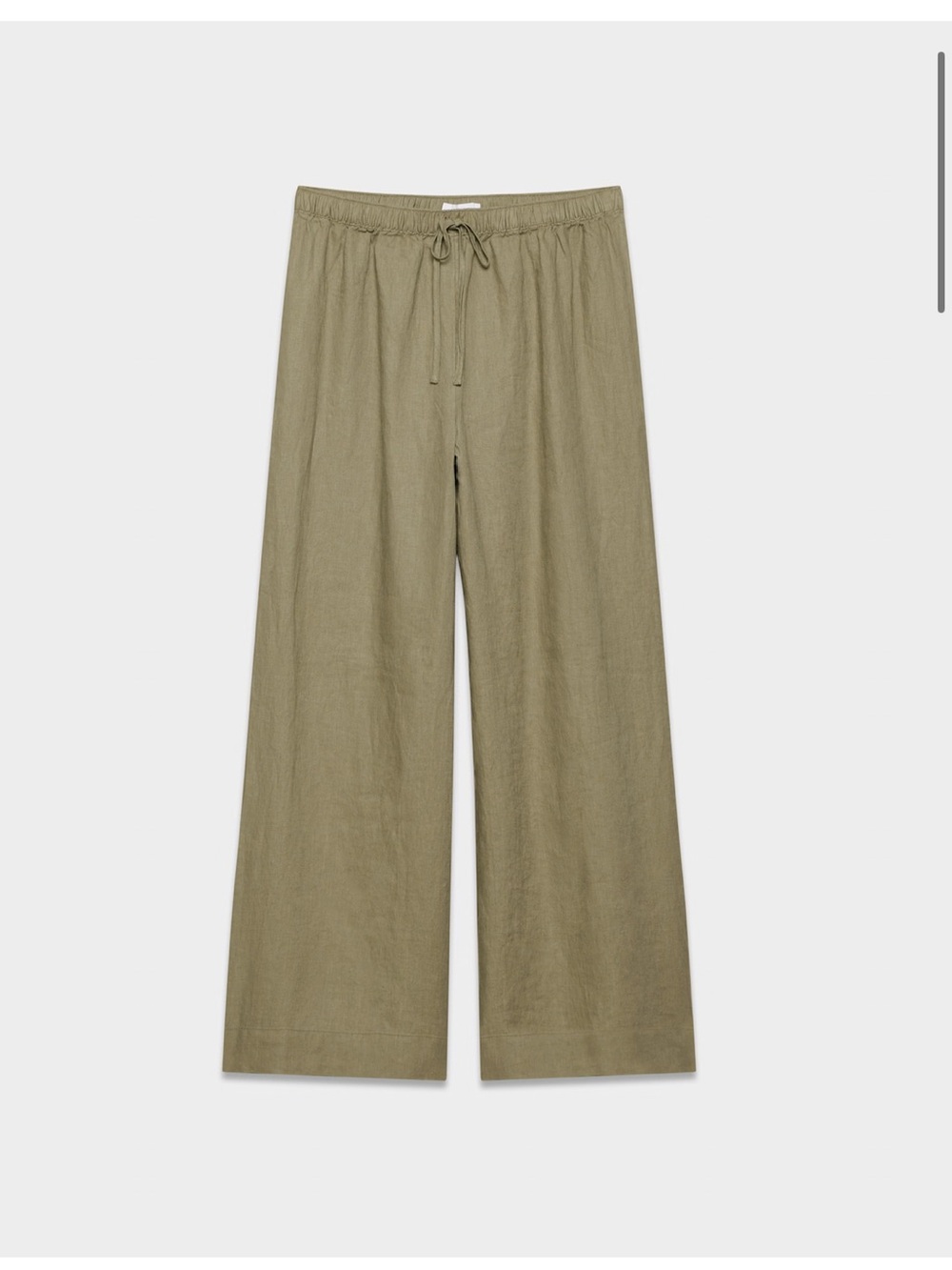 Aritzia Wide Leg Pants in Olive Green